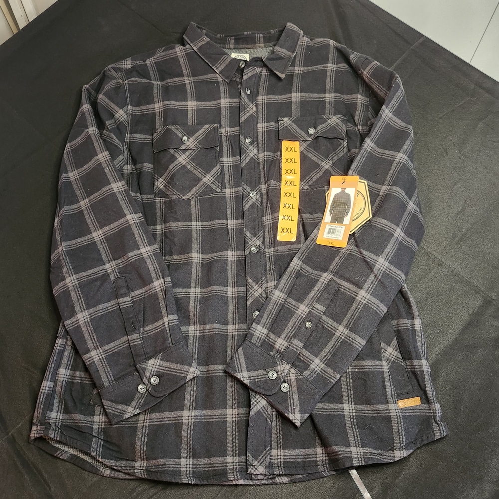NWT Men's Black Plaid Shirt